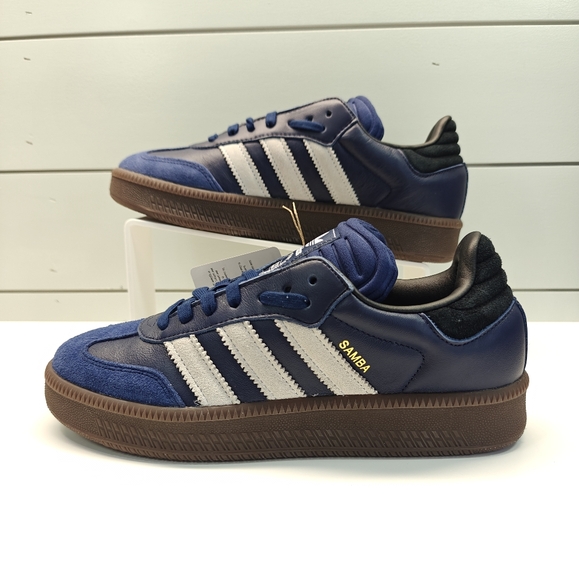 Adidas Samba XLG Dark Blue Gum Casual Leather Suede Sneakers size Women's 10.5 - Picture 4 of 11